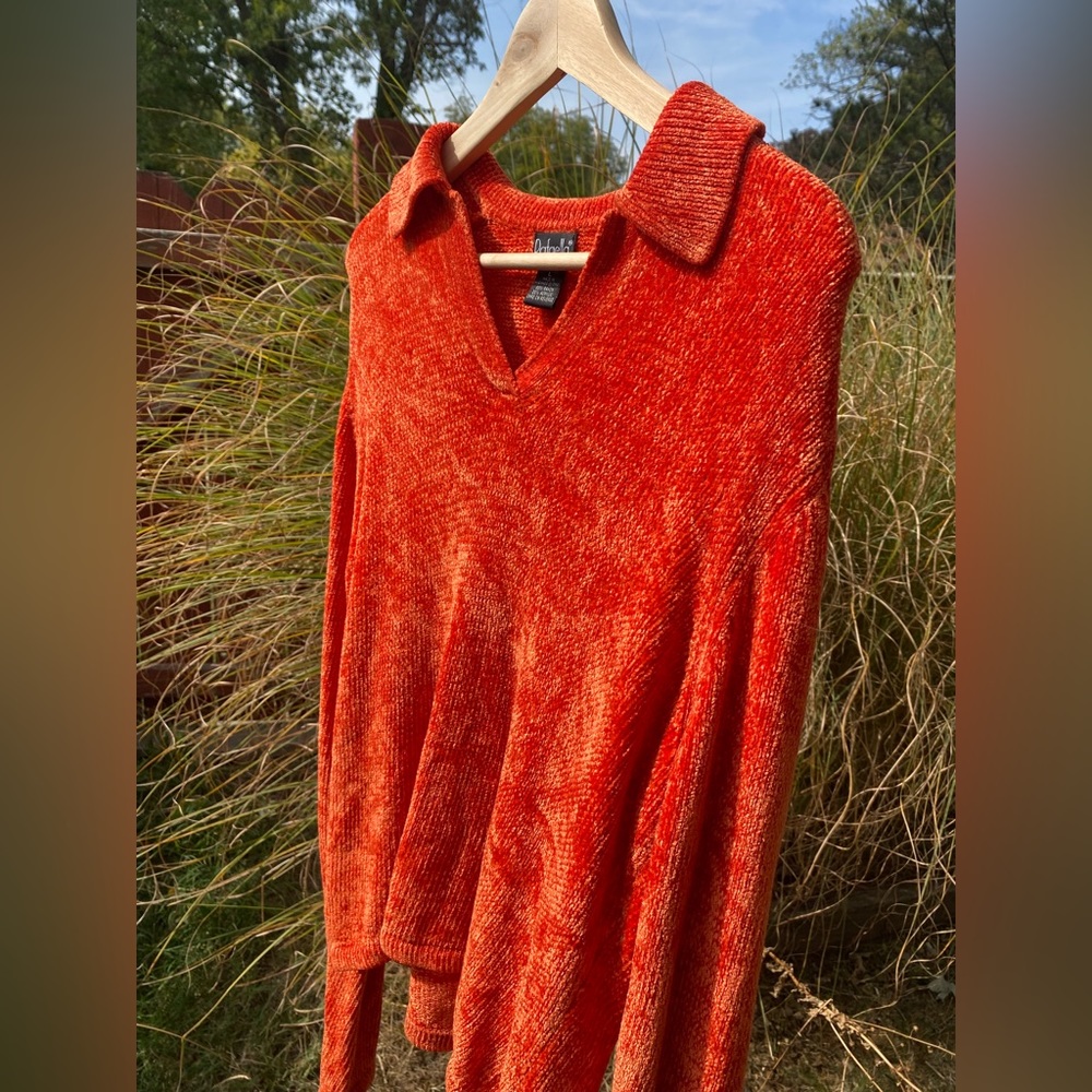 rafaellas velvet collared sweater